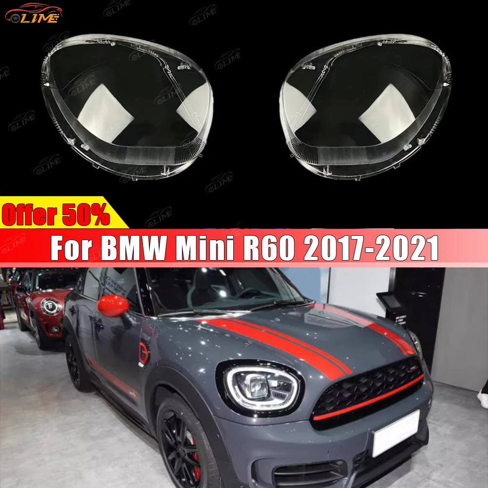 Fit for BMW Mini R60 2017 2018 2019 2020 2021 Car headlight lampshade Replace headlight housing with original lens
