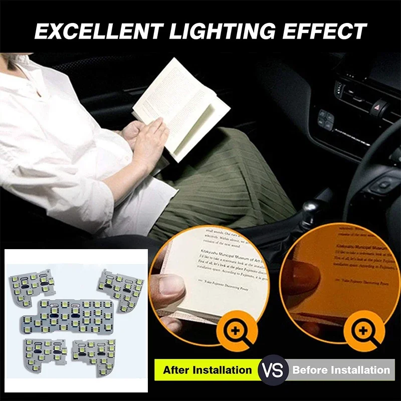 for Honda Odyssey JDM RB1 RB2 2003~2008 Interior Lights Dome Map Room Roof LED Lamps Reading Light Trunk Panel Car Update Lamp