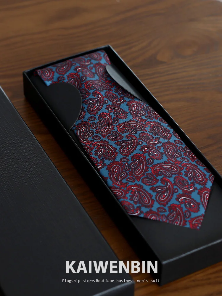 Tie purple cashew-shaped pattern stylish formal business tie  for professional work attire