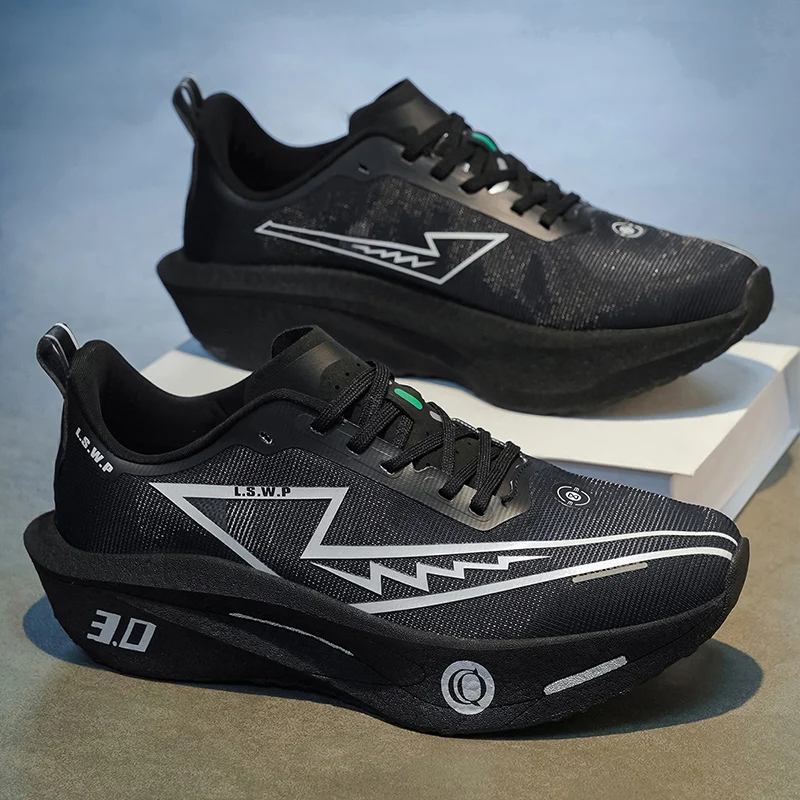 Tênis de Corrida para Maratona Masculinos com Placa de Carbono, Especializados para Esportes ao Ar Livre, Respiráveis, Leves e Confortáveis para Mulheres