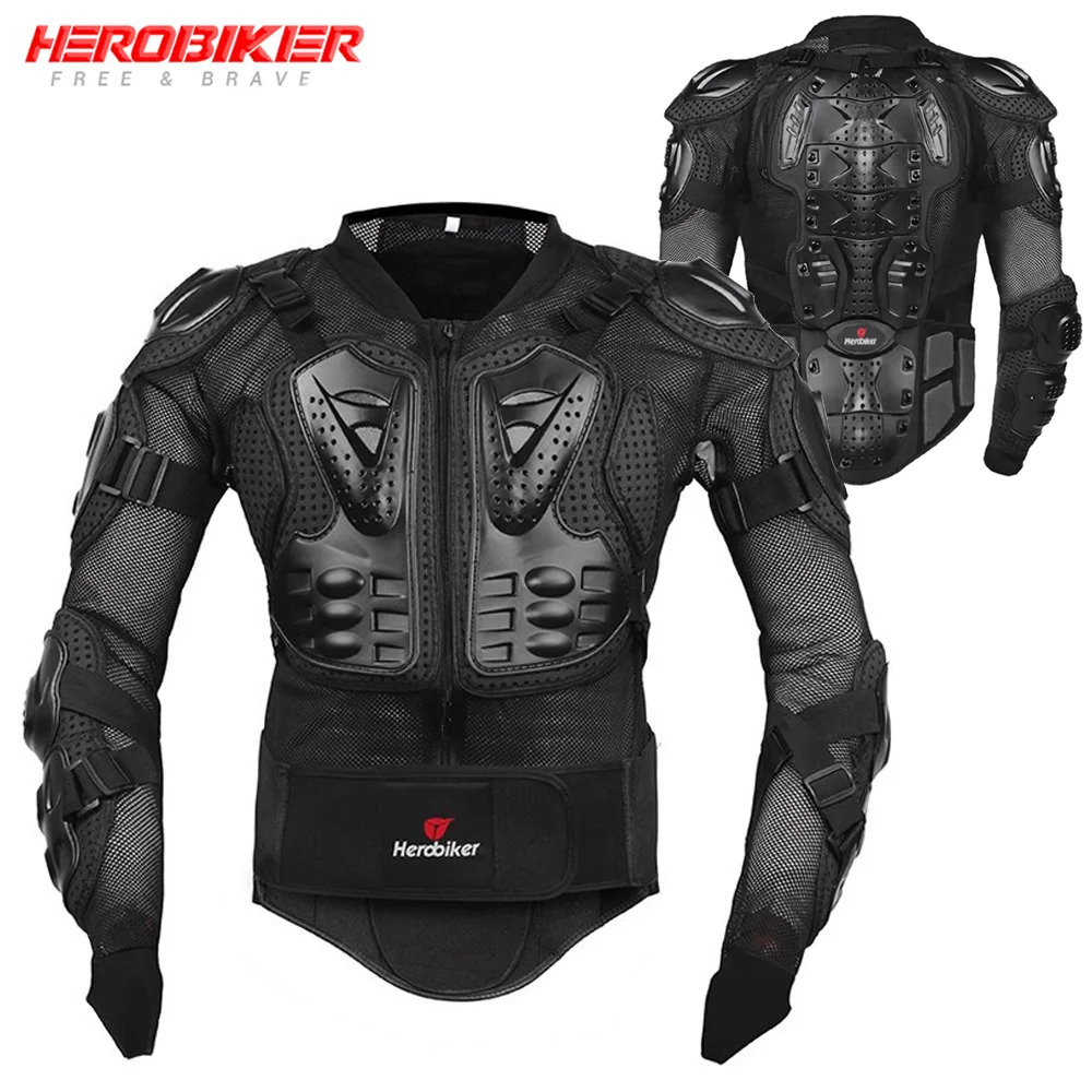 

HEROBIKER Motorcycle Jacket Full Body Armor Chest Motocross Racing Protective Gear Moto Riding Skiing Protector