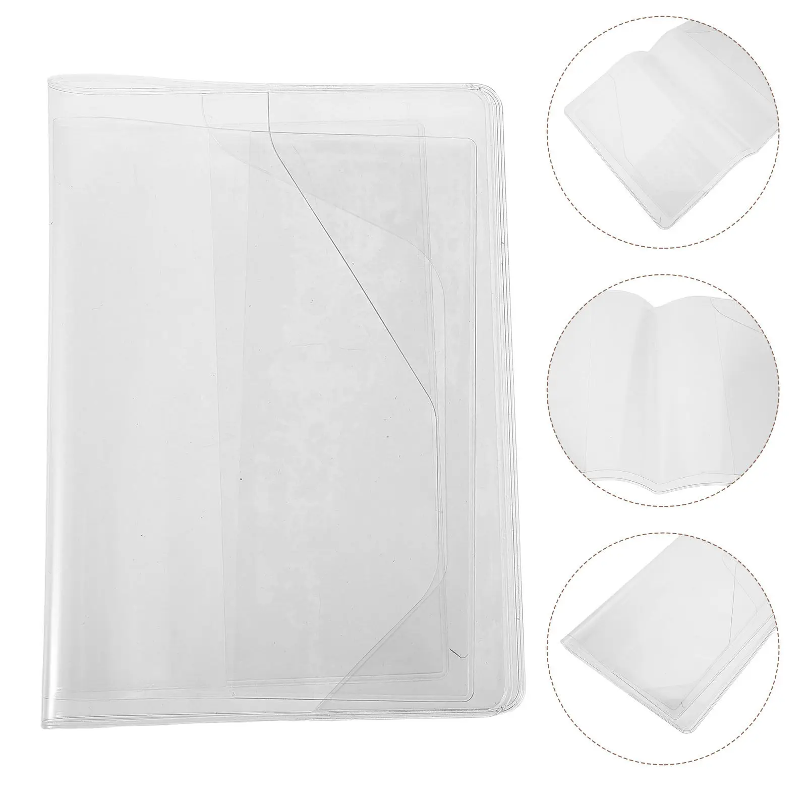 

1Set A5 Waterproof Transparent Notebook Cover Clear Protective Sleeve for Students Office Book Protector Stretchable Book Covers