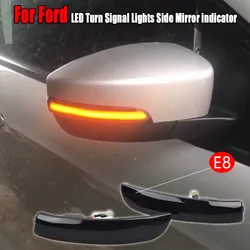 2Pcs LED Dynamic Turn Signal Light Side Mirror Indicator Blinker For Ford Kuga Escape C520 EcoSport13-18 Focus 3 MK3 SE ST RS US