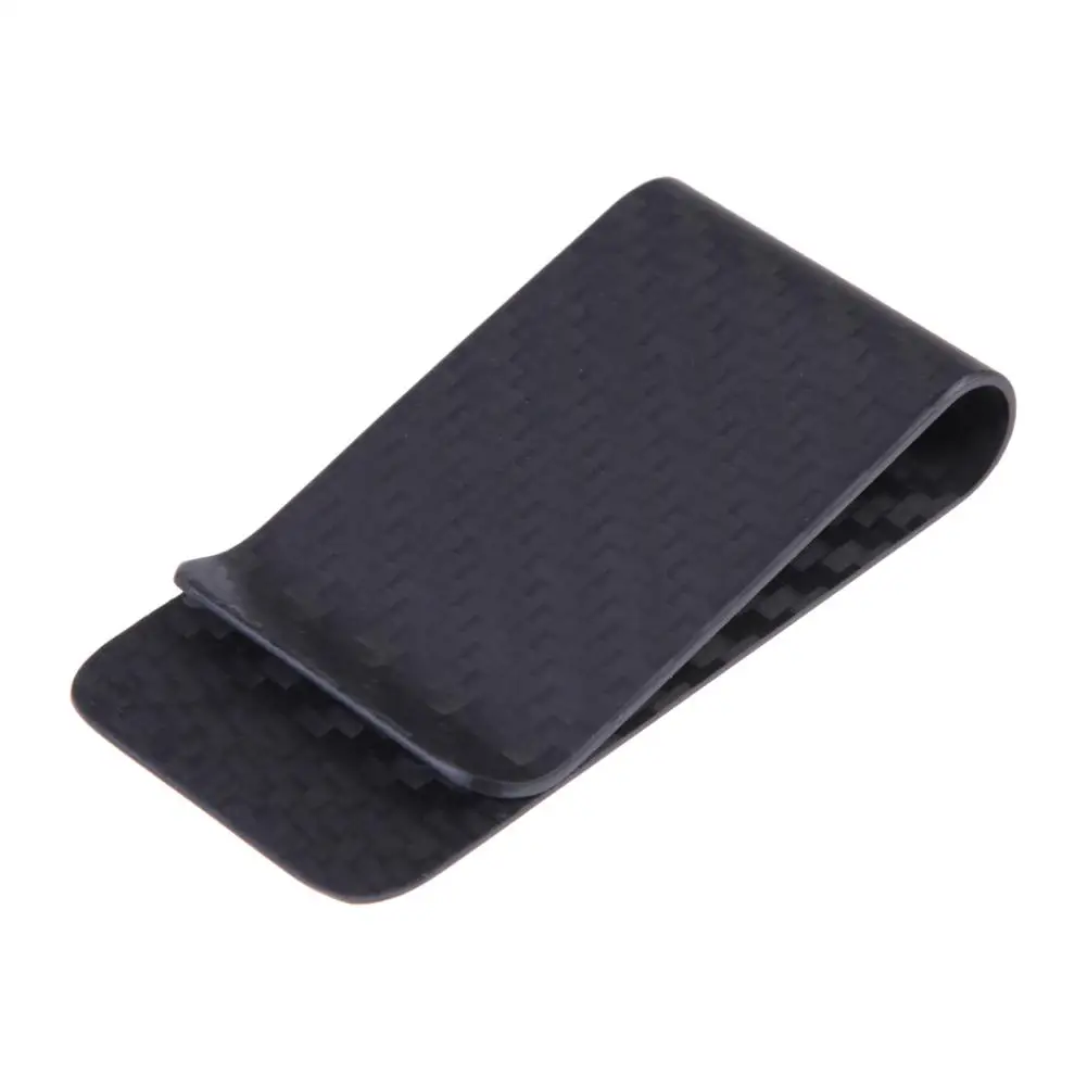 Carbon Fiber Money Clip Matte Black Credit Holder Wallet Gift