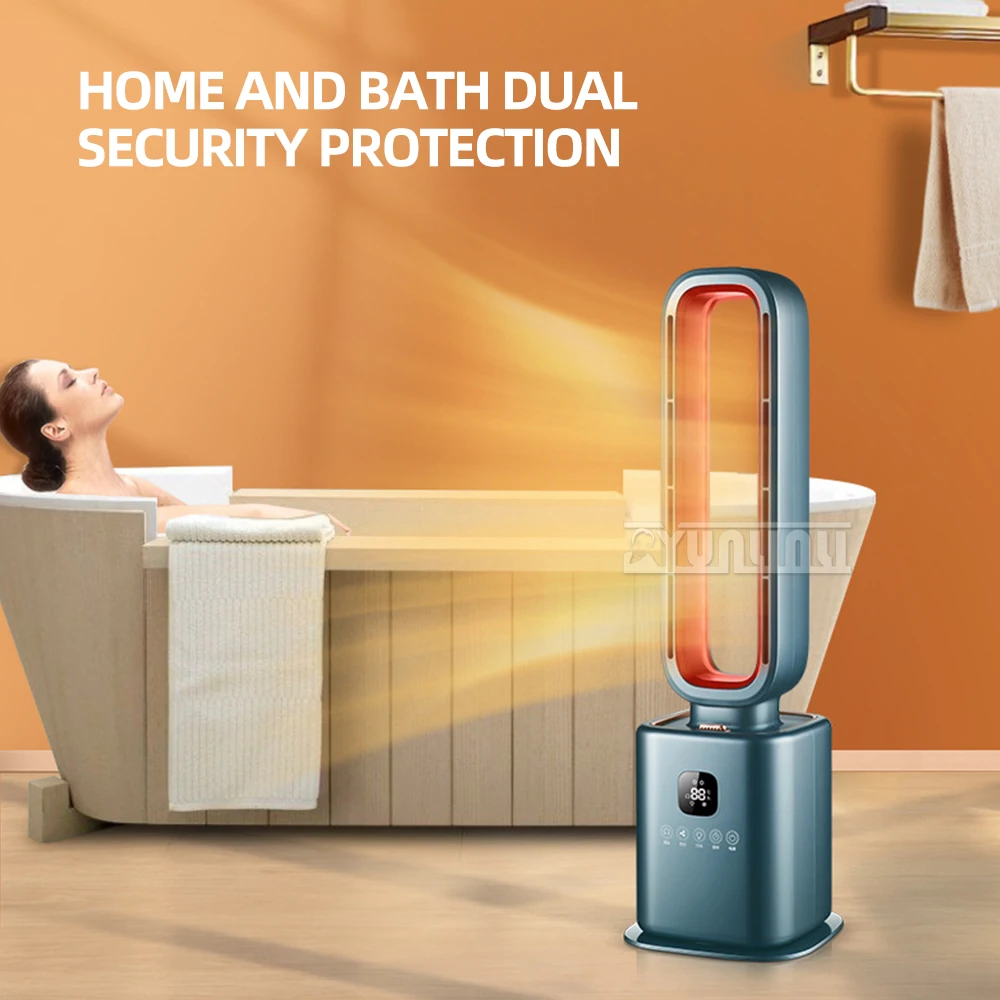 พัดลมฮีตเตอร์ไฟฟ้าแนวตั้ง2200W เครื่องทำความร้อนประหยัดพลังงานสำหรับห้องนอนในครัวเรือน