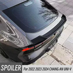 For 2022 2023 2024 CHANG AN UNIV ABS Plastic Black Carbon Rear Trunk Lid Boot Ducktail Lip Car Spoiler Wings Tuning Accessories