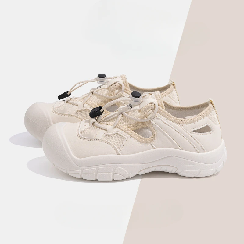 

Platform Hollow Out Leisure Time Sandals White Designer Women Shoes Increase Women Vulcanized Shoes Summer New Pattern Sandals