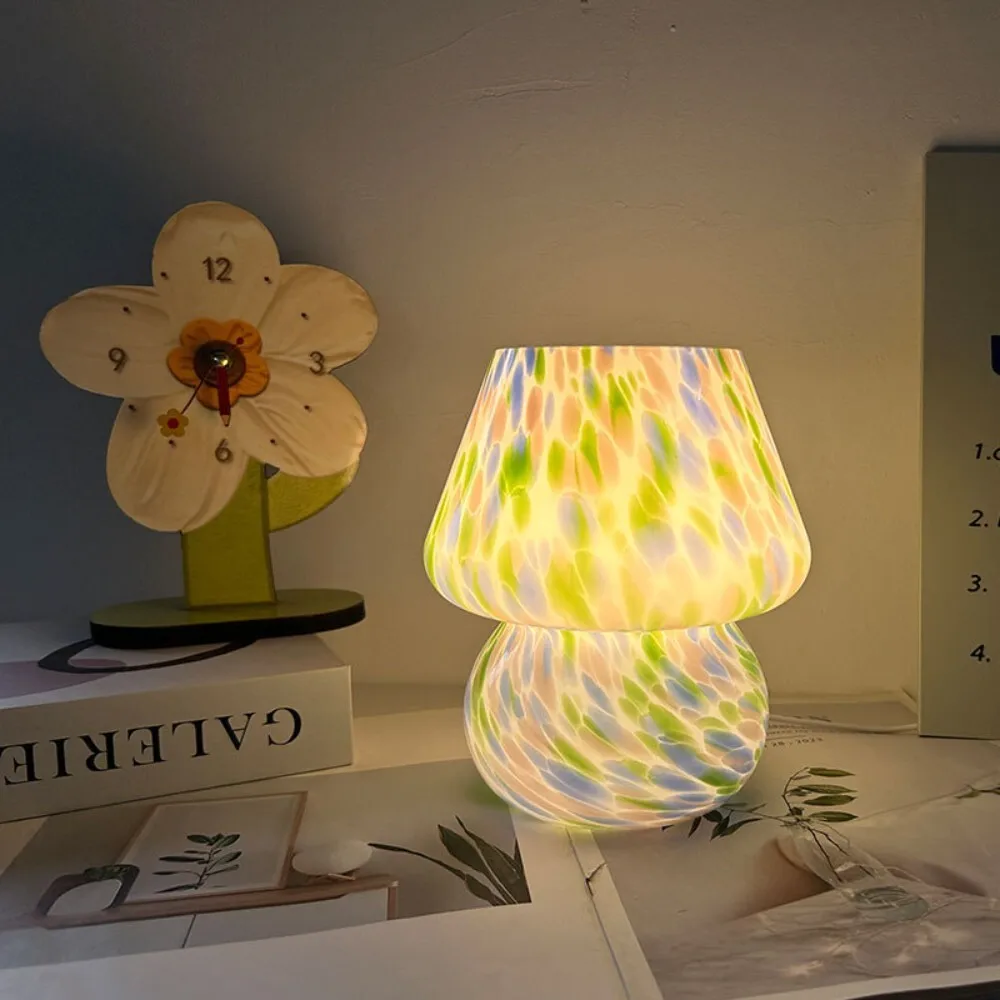 

Mushroom Shaped Cream Ceramic Table Lamp for Bedroom Nightstand Cute Decorative Lighting for Cozy Indoor Atmosphere