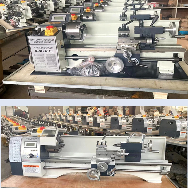 WM210 1100W 400 600 800MM Semi-Automatic Metal Lathe Length Auto Mini Threading Making  Machine