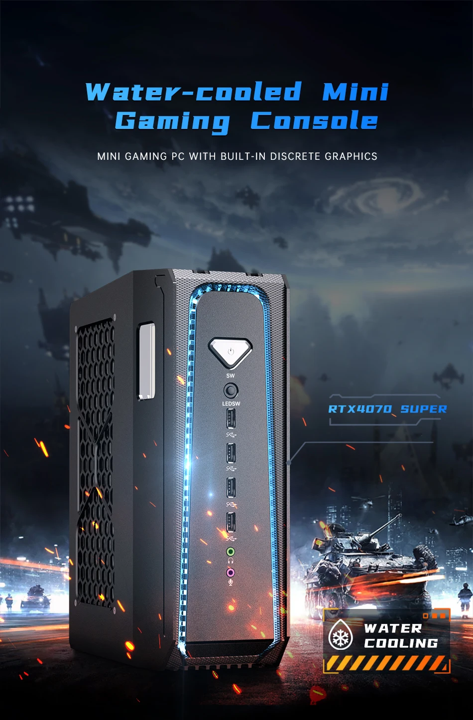 MSECORE SL800 Intel Core I5 I7 I9 RTX4070 Computer da gioco desktop con raffreddamento a liquido 12G Windows 11 MINI PC DDR5 NVMe SSD 8K BT5.3