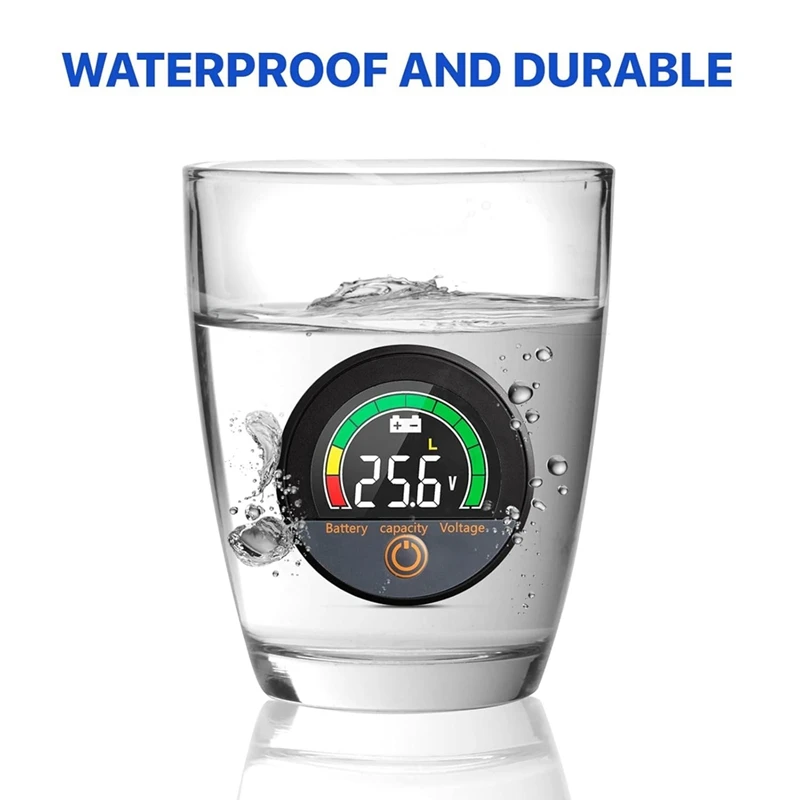 مقياس جهد الطاقة الرقمي 12 فولت 24 فولت 48 فولت 60 فولت 84 فولت مقاوم للماء IP67 جهد سعة البطارية