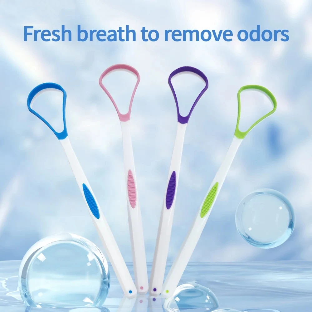 

50pcs Tongue Scraper Brush Silicone Reusable Tongue Brush Cleaner For Adults Kids Oral Care Cleaning Mouth Fresh Breath Tools