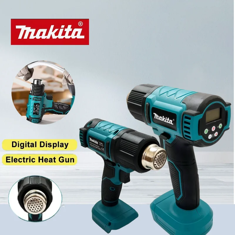 

Термофен Makita Control Heat Gun 550 ° Беспроводной ручной термофен с LED-дисплеем для пайки и нагрева, модель C Temperature