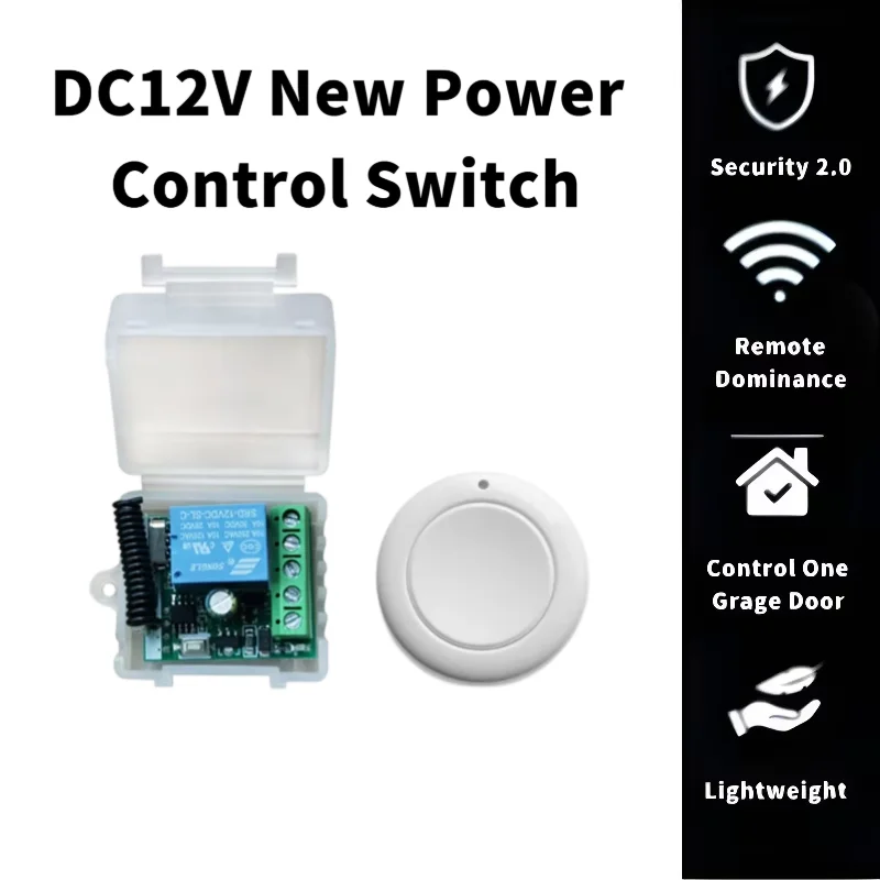 

12V 10A relay receiver 433 Mhz universal wireless switch Led light door garage door remote opening and closing wireless remote c