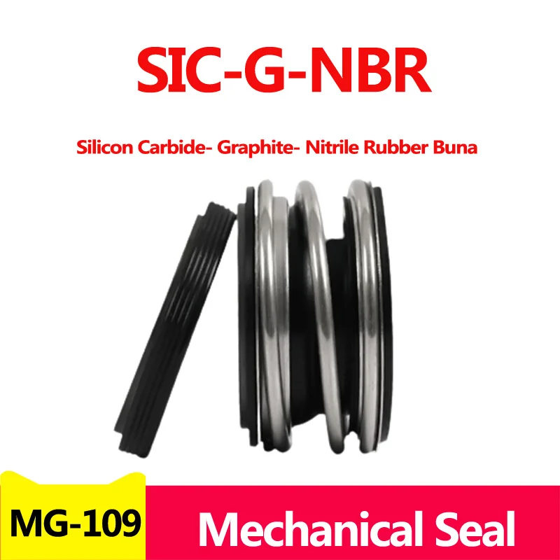 MG1/109 10-110mm Silicon Carbide(SiC)- Graphite(G)- Nitrile Rubber Buna(NBR) Mechanical Shaft Seal Single Spring For Water Pump