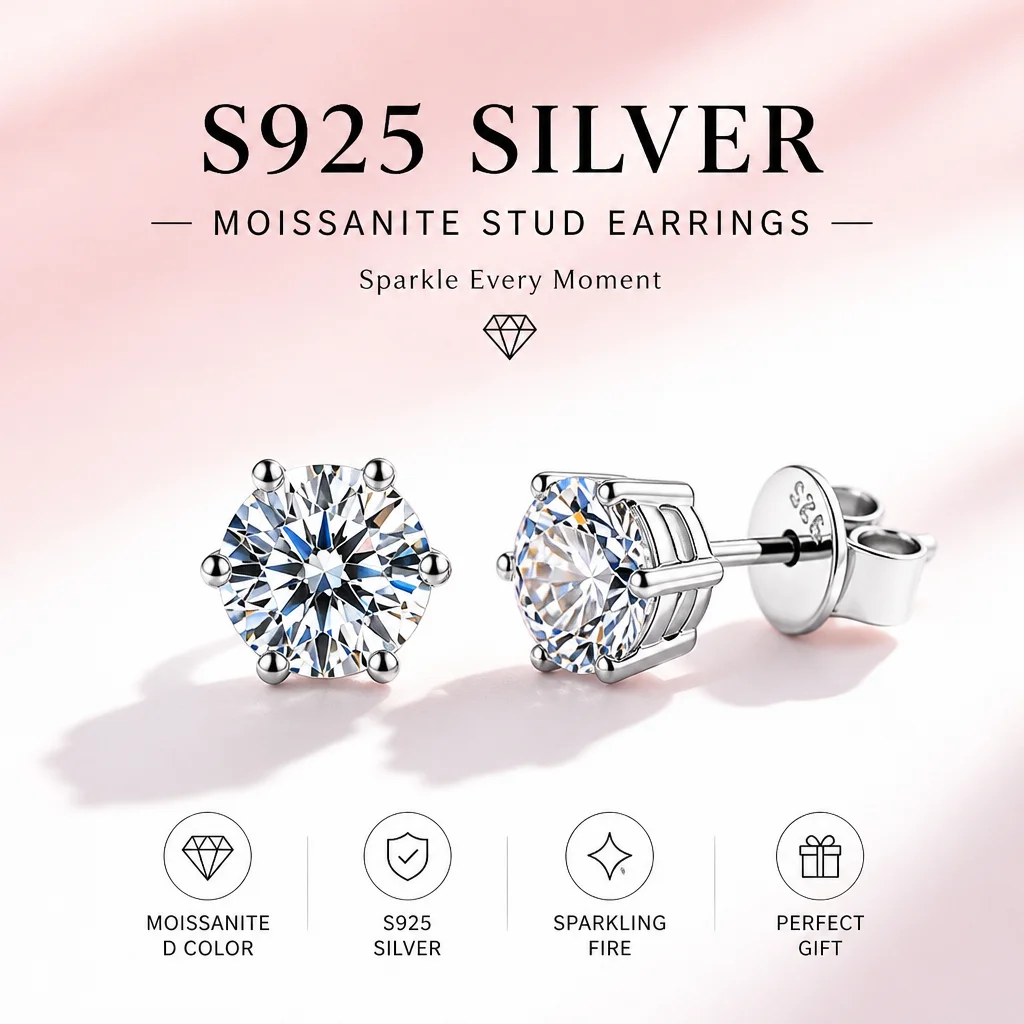 #84 Latest Moissanite Stud Earrings Offers