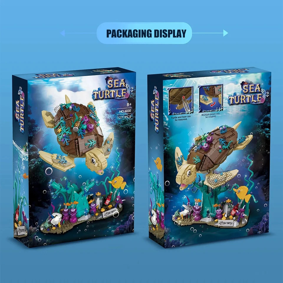 DK6030 MOC الميكانيكية السلاحف البحرية 1271 قطعة اللبنات مجموعة المرجان الأسماك نموذج مثالية الجذعية التجمع لعبة للأطفال هدية عيد ميلاد