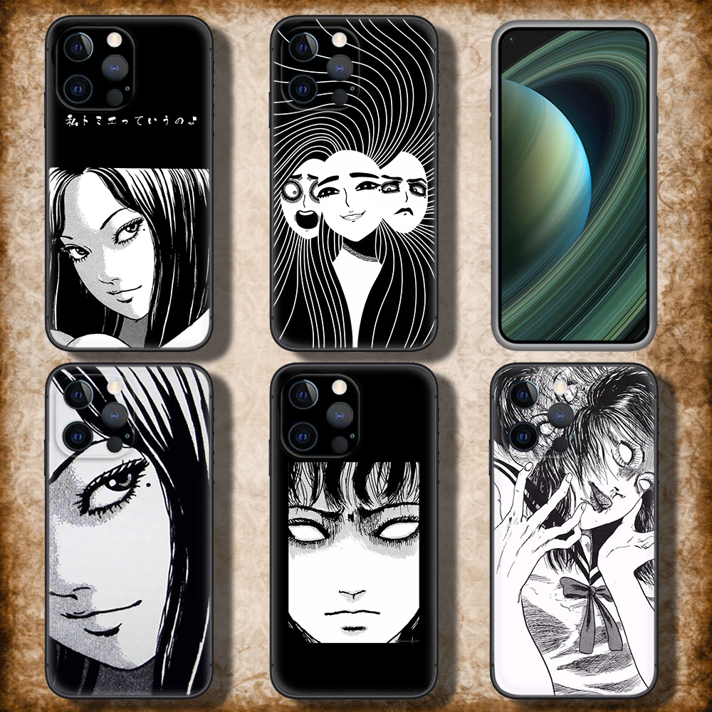 173C Japanese horror comic Tomie Soft Silicone Case for iPhone 15 14 Plus 13 12 11 X XS XR Pro Max Mini 8 7 Plus