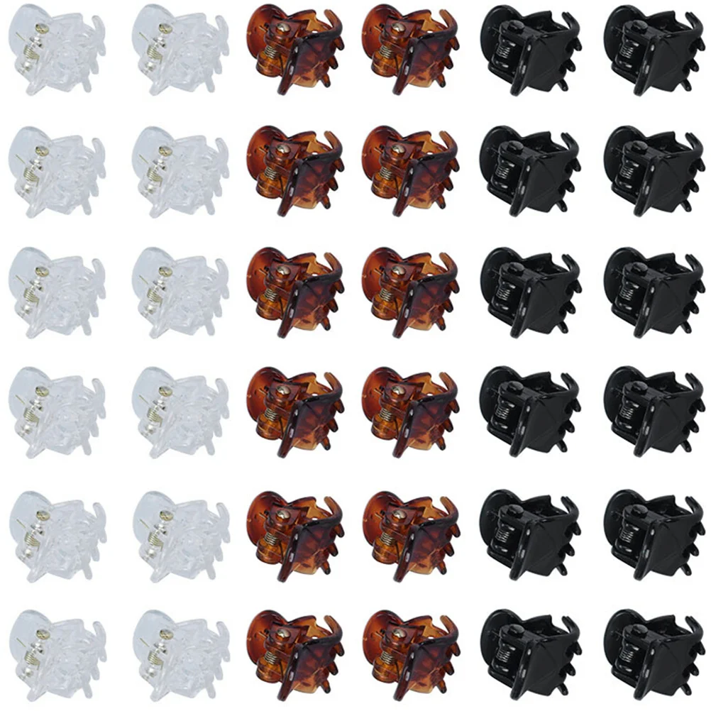 

36pcs Mini Hair Clips 1 0cm Round Head Small Claw for Babies Cute Baby Hair Accessories Plastic Hairpins Styling Tools