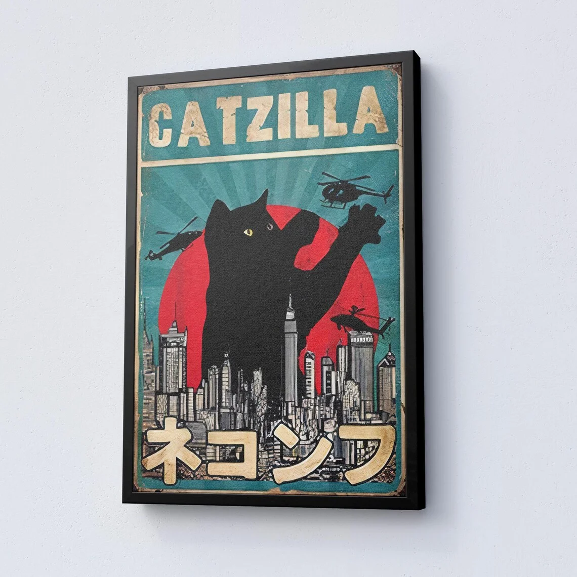Póster de Catzilla, lienzo dec - Photography Art reseña y precio