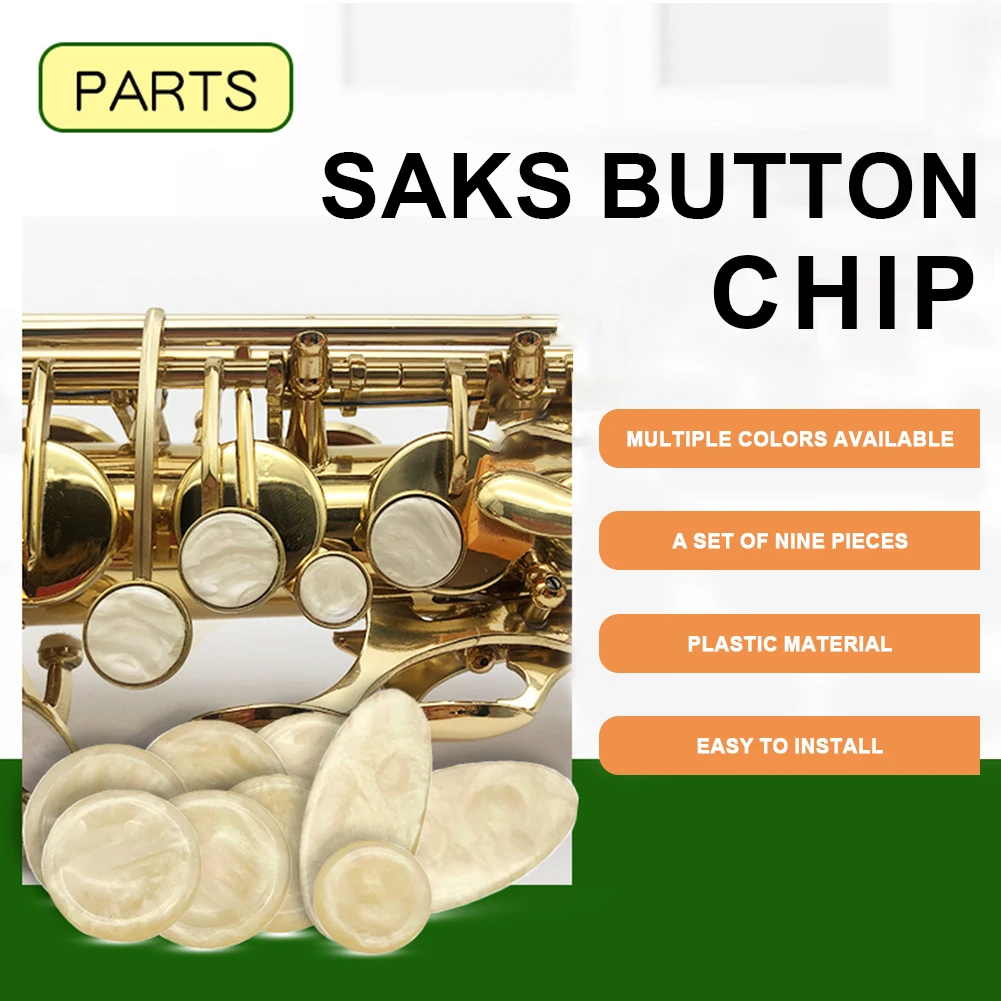 Saxophone Key Buttons Inlays Sax Key Inlays Replacement Soprano Sax Replacement Parts for Alto Tenor Soprano Sax