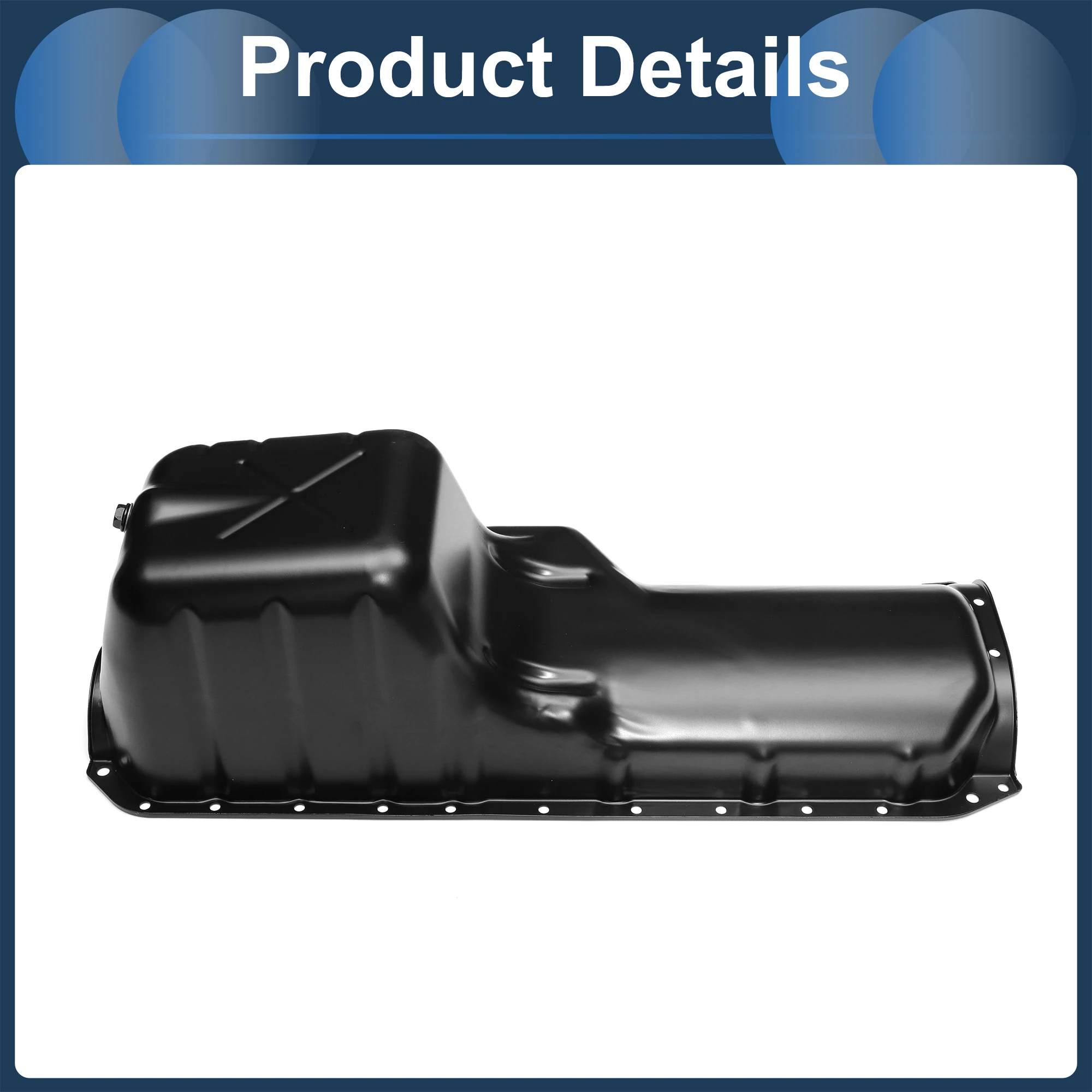 

UXCELL No.53020833AB Engine Oil Pan Oil Pan Sump Transmission Oil Pan for Jeep Cherokee 1987-2001 Iron Black