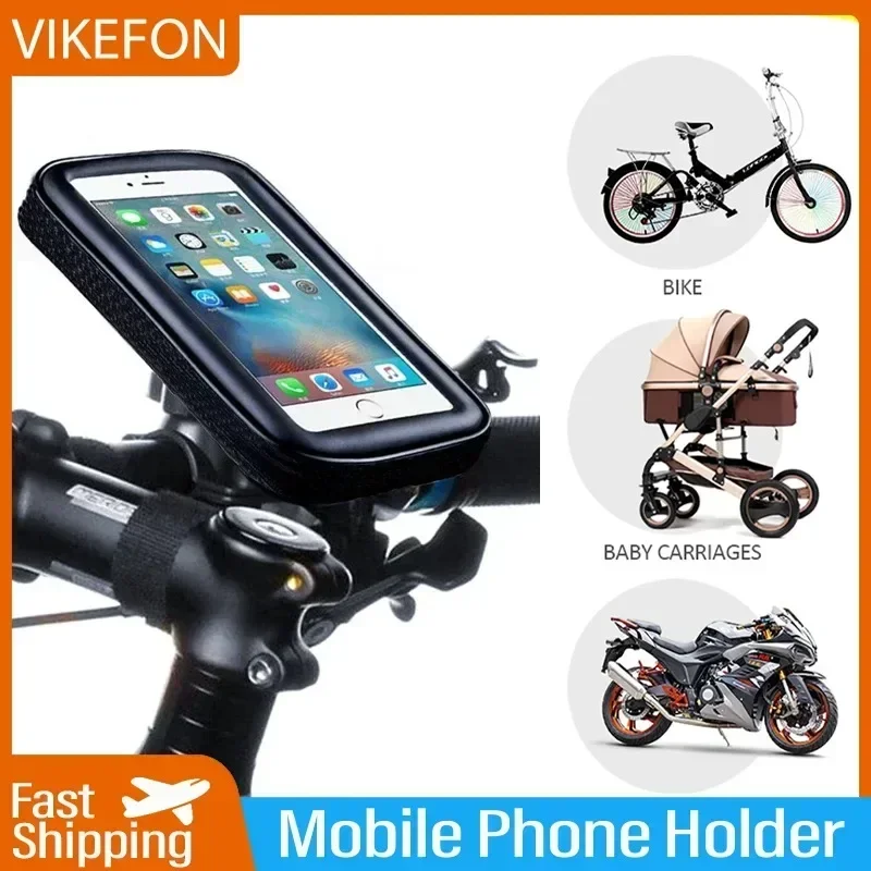 Waterproof Bicycle Phone Holder Motorcycle Bike Handlebar Phone Case Bag for iPhone 15 Pro Max 14 Samsung Bike Phone Stand Mount 