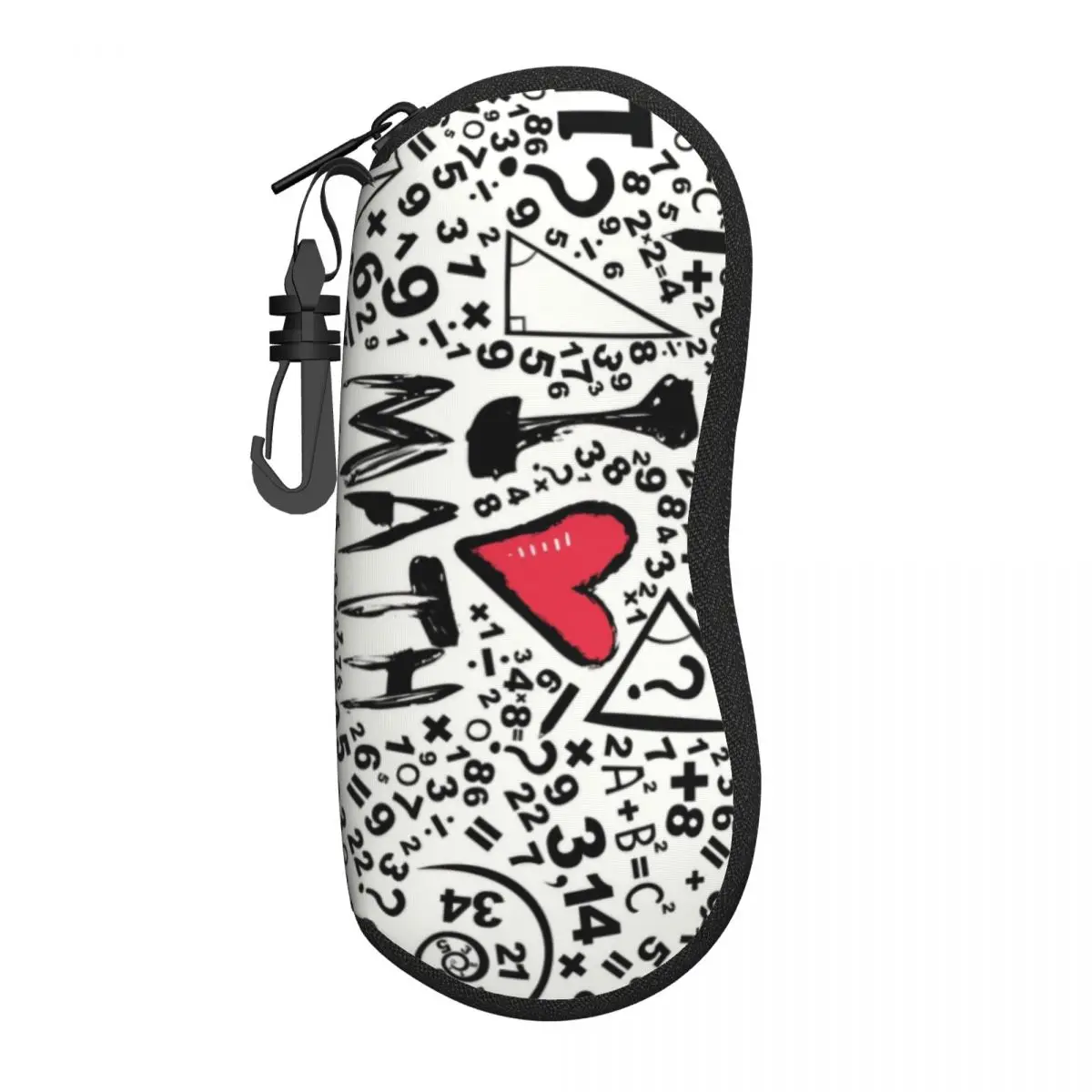 Custom I Love Math Pattern Glasses Case Portable Geek Mathematics Teacher Shell Eyeglasses Case Sunglasses Box