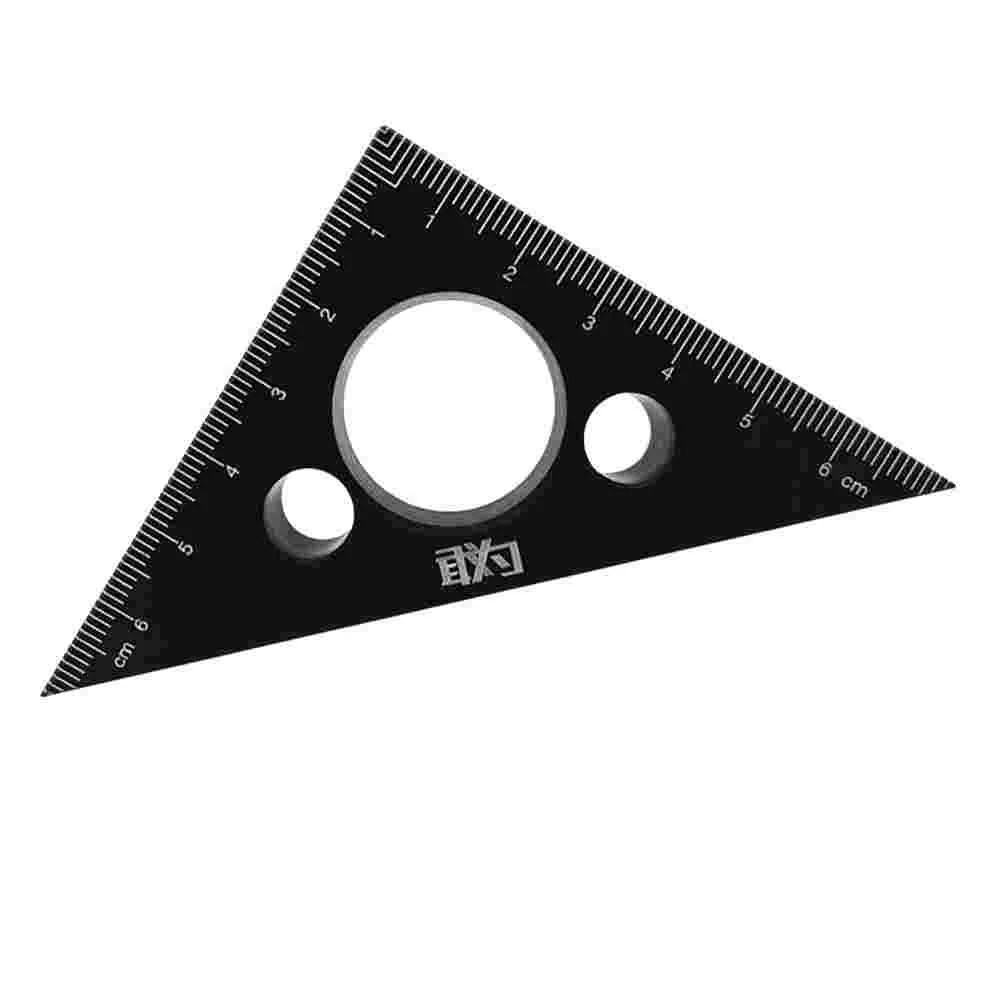 1PC Aluminum Alloy Triangular Rule Thickened Height Gauge Practical Wood Working Tool Sturdy Woodworking Triangular Rule 45 Degr