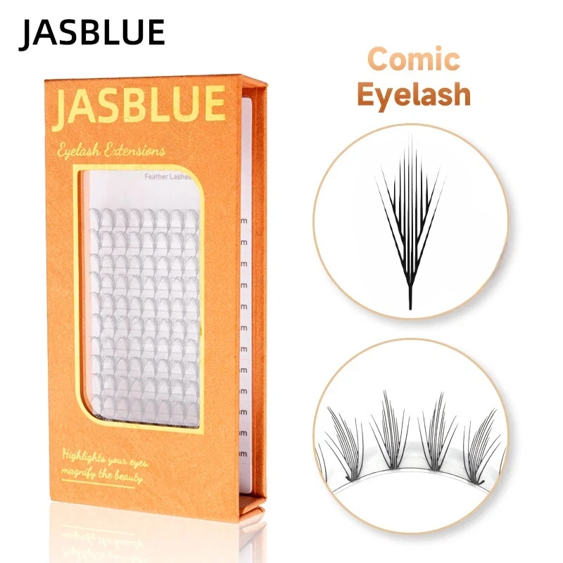 JASBLUE رموش صناعية هزلية ملحقات رموش مانغا رموش سباير 0.07 مللي متر خطوط رموش ناعمة 0.07 مللي متر #1