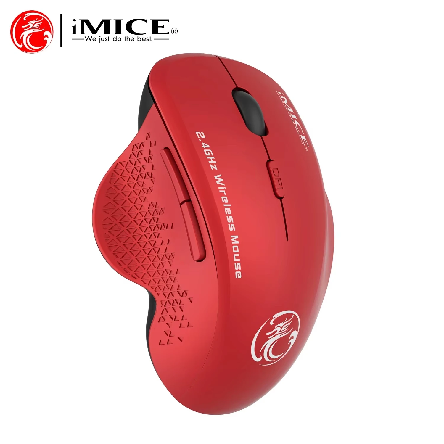 2.4G Wireless Office Stylish Optical Vertical Mouse 1600DPI Adjustable Ergonomic Design Slient Click Mouse For PC Computer