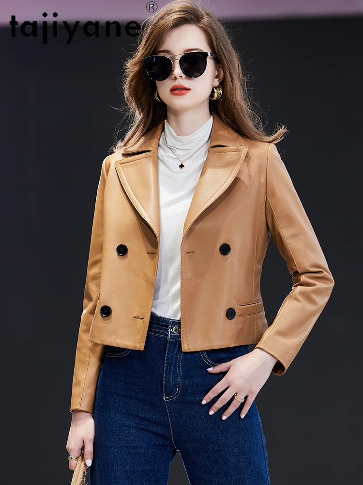 

Tajiyane Genuine Leather Jacket Women Real Sheepskin Coat for Woman Short Leather Jackets Spring Autumn Clothes 2024 New Style