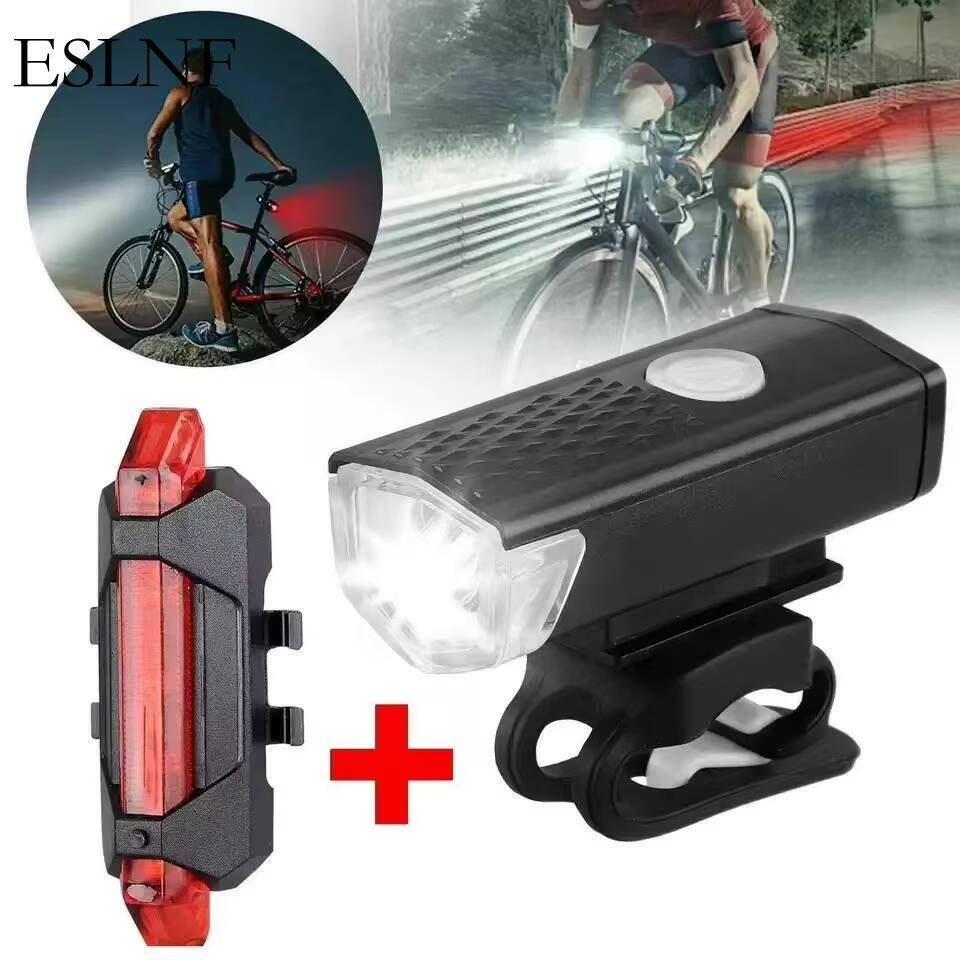  Mountain Bike Headlights Night Riding USB Charging High Light Headlights Cycling Equipment 