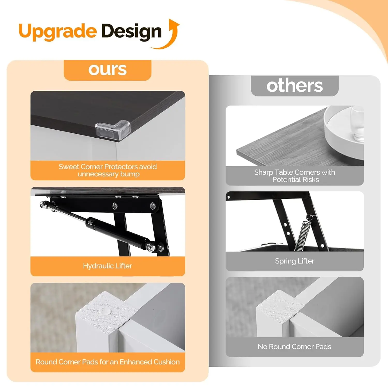 Farmhouse Lift Top Coffee Table, Rustic Grey With Storage Shelf/Hidden Compartment, Mesa De Centro Para