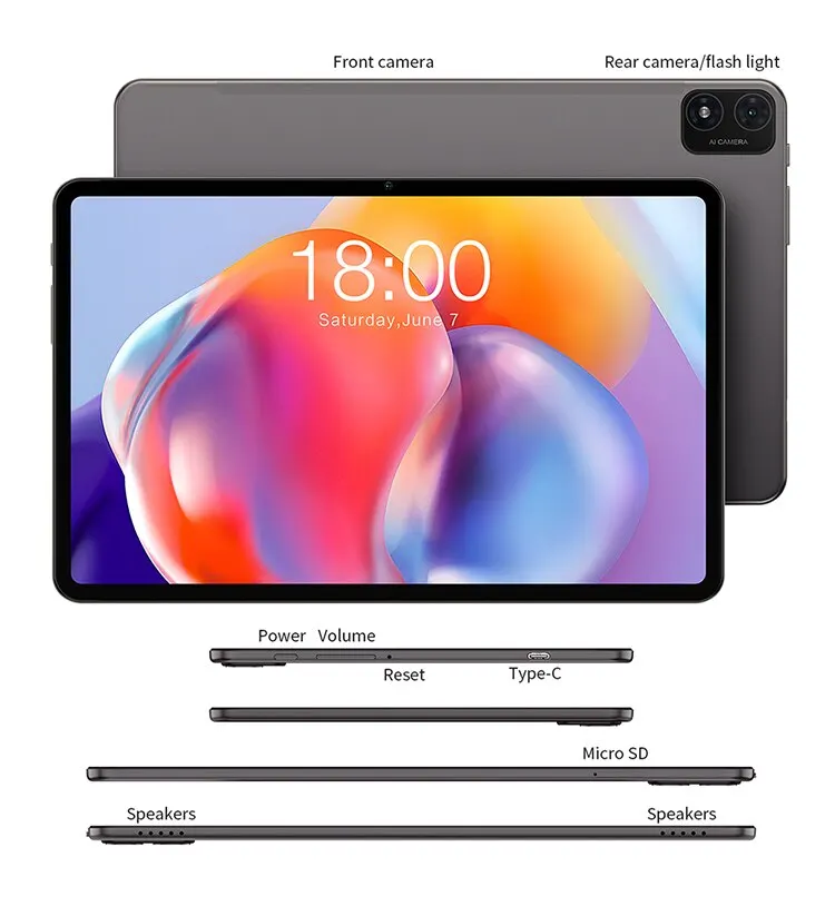 Tablet Teclast T40S 2024 (MTK8183 8-rdzeniowy 2,0 GHz/16 GB (8 GB + 8 GB) RAM/128 GB ROM/10,4 cala 2000*1200iPS TDDI/WIFI5G/BT 5.0/6000 mAh