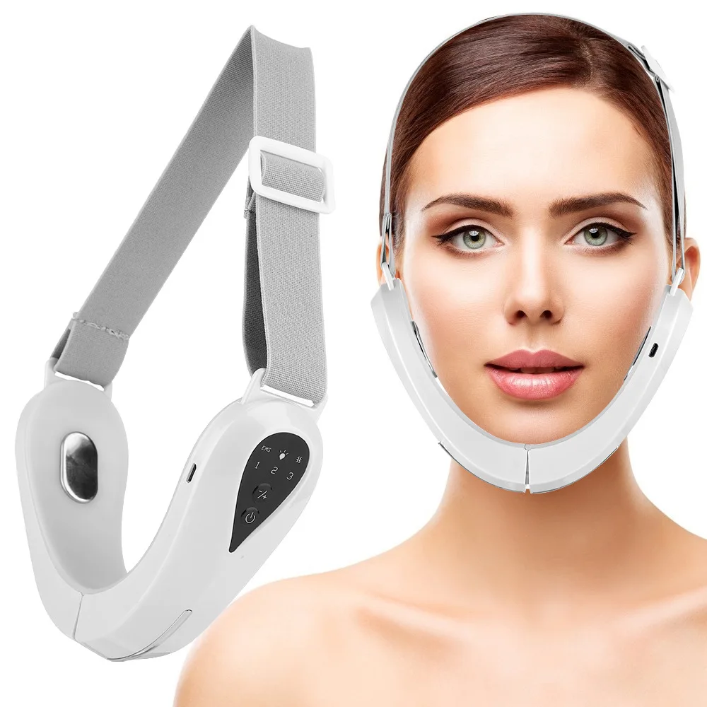 HotsellingEMS dispositivo microelétrico de emagrecimento facial, massageador Vface de levantamento e endurecimento, instrumento de beleza de emagrecimento e endurecimento facial