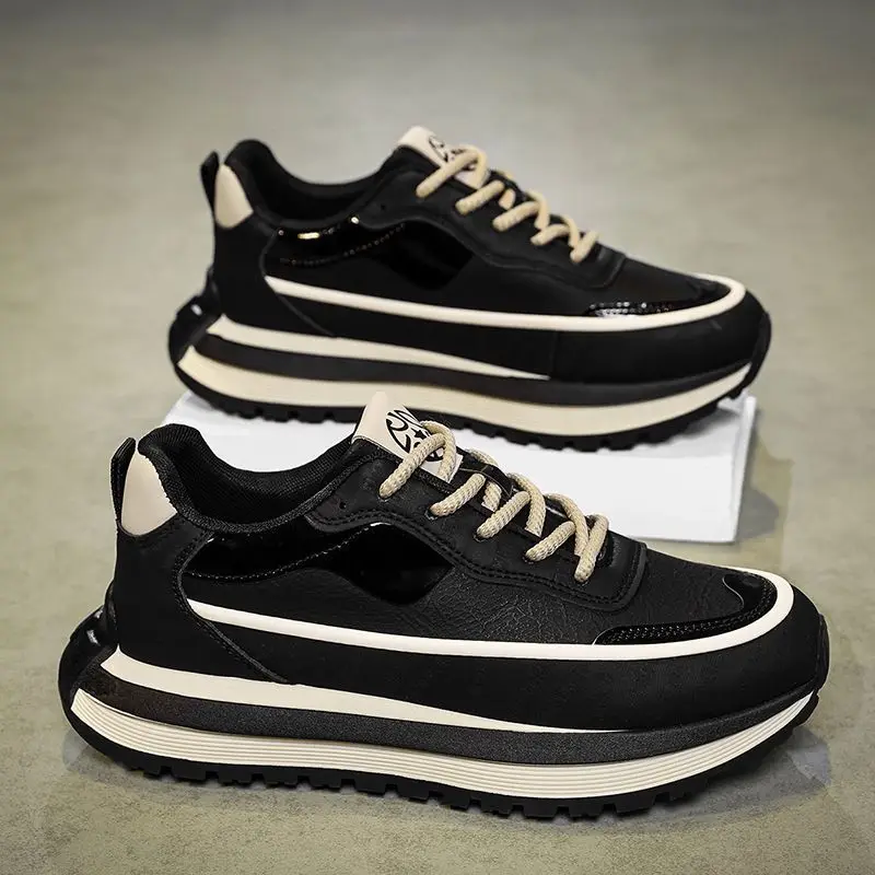 Free Shipping Men Shoes Casual Sneakers Skateboarding Fashion Leather Outdoor Running Hiking Tennis Luxury Platform Comfortable view 3
