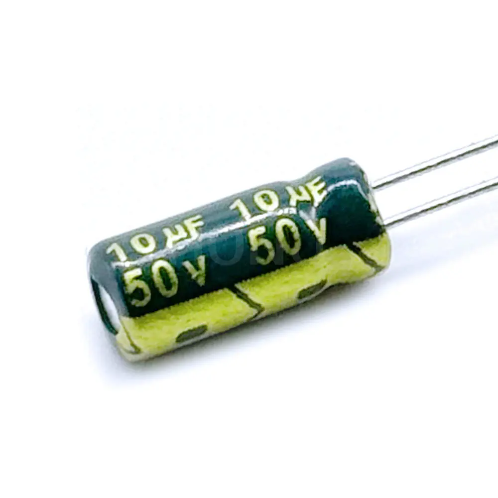 20-50 sztuk 50V10UF aluminiowy kondensator elektrolityczny oryginalny niski Esr/impedancja wysoka częstotliwość rozmiar 5*11 10uf50v 50v10uf 20%