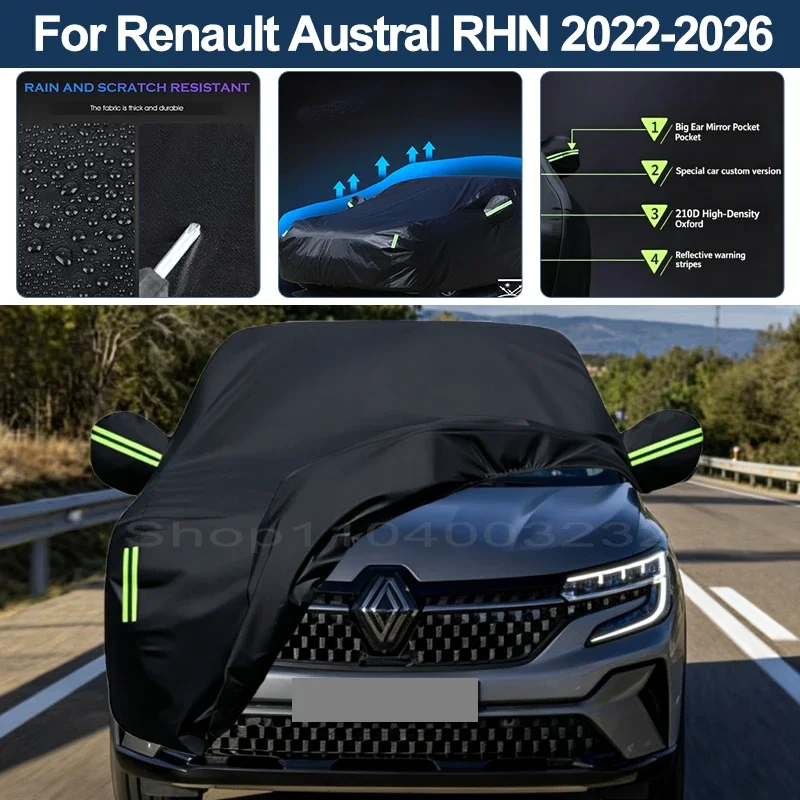 Auto Exterior Sun-Snow Protective Car Cover For Renault Austral RHN 2022-2026 Waterproof Dustproof Anti-UV Outdoor Cover