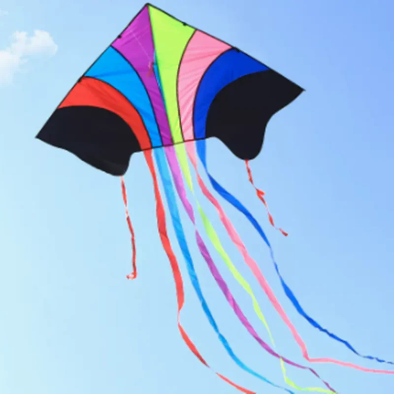 

free shipping large rainbow flying kite breeze easy to fly chinese wind outdoor toys for adults kitesurf paragliding beach kite