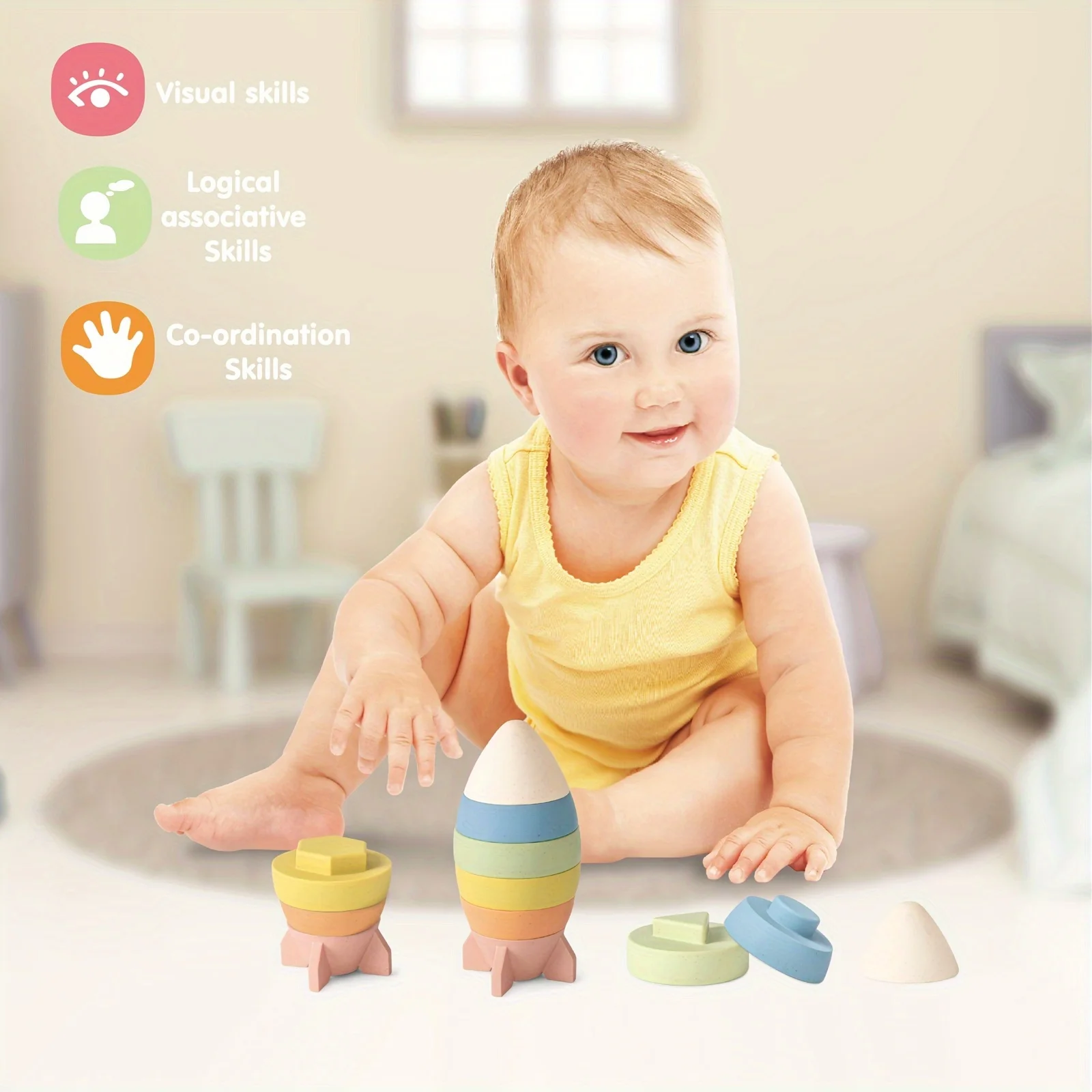 baby stack Cups baby early toys  Bathing Plaything Funny Baby Grasping Toy  pvc  Cubes Montessori toys