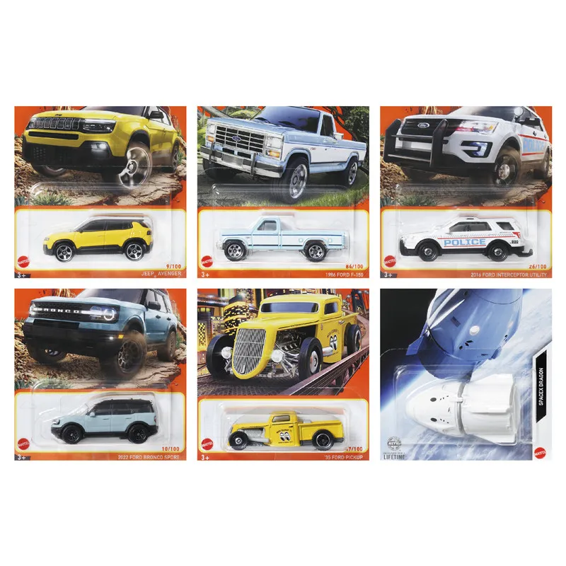 

2023W MATCHBOX 1:64 JEEP AVENGER FORD BRONCO INTERNATIONAL WORKSTAR F-150 CX-5 HILUX metal car model