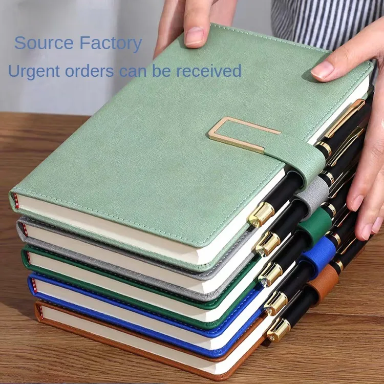 200 page A5 thick notebooks with horizontal lines, equipped with pen inserts, simple diary suitable for offices  accessories