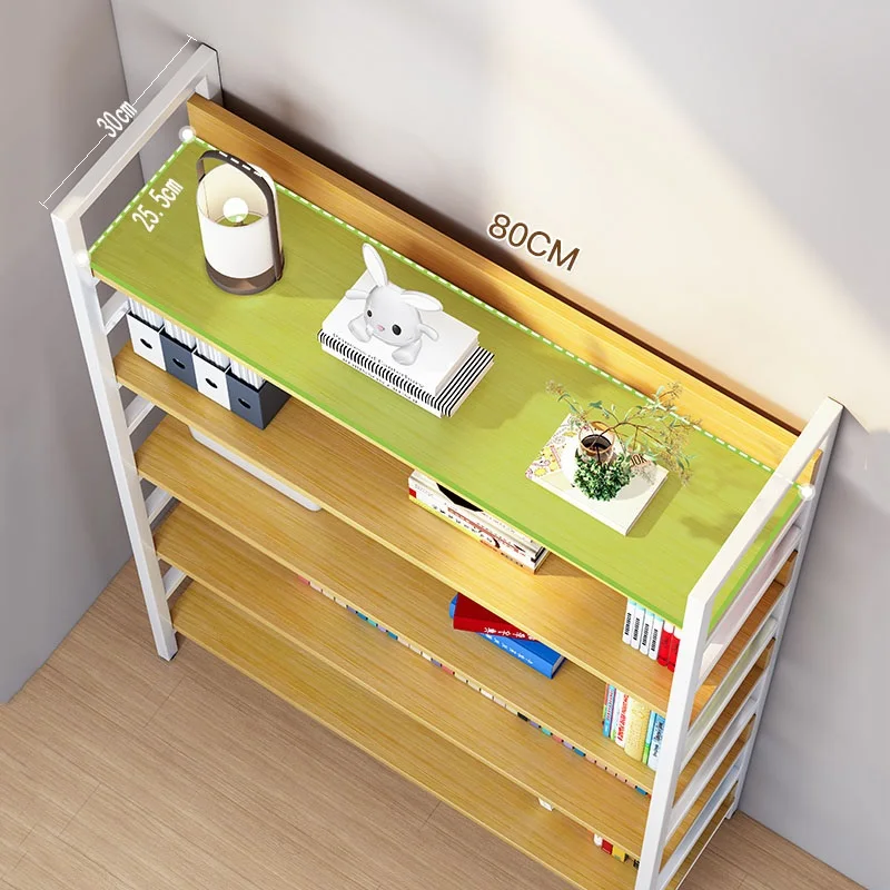 Bookcase Storage Rack Floor Minimalist Classic Iron Bookshelf Display Rack  Multifunctional Flower Rack Model Exhibition NO fall