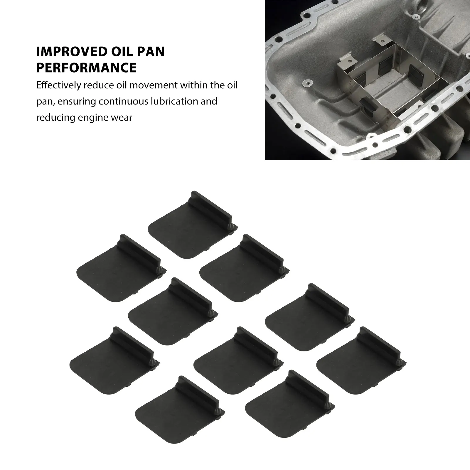 Fotografia 5: Kit de 10 Peças de Flaps de Borracha para Cárter de Óleo, com Excelente Vedação e Ajuste Universal, para Acessórios Automotivos