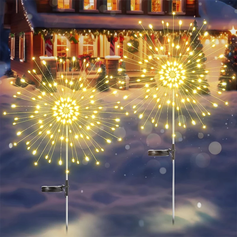 

Solar LED Firework Fairy Light Outdoor Garden Decoration Lawn Pathway Light For Patio Yard Party Christmas Wedding