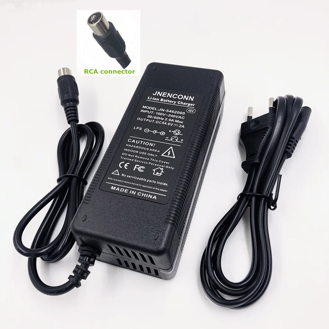 54.6V 2A Lithium Battery Charger 48V 13S Kugoo G1 Charger High quality Li-ion Battery pack Charger With Fan