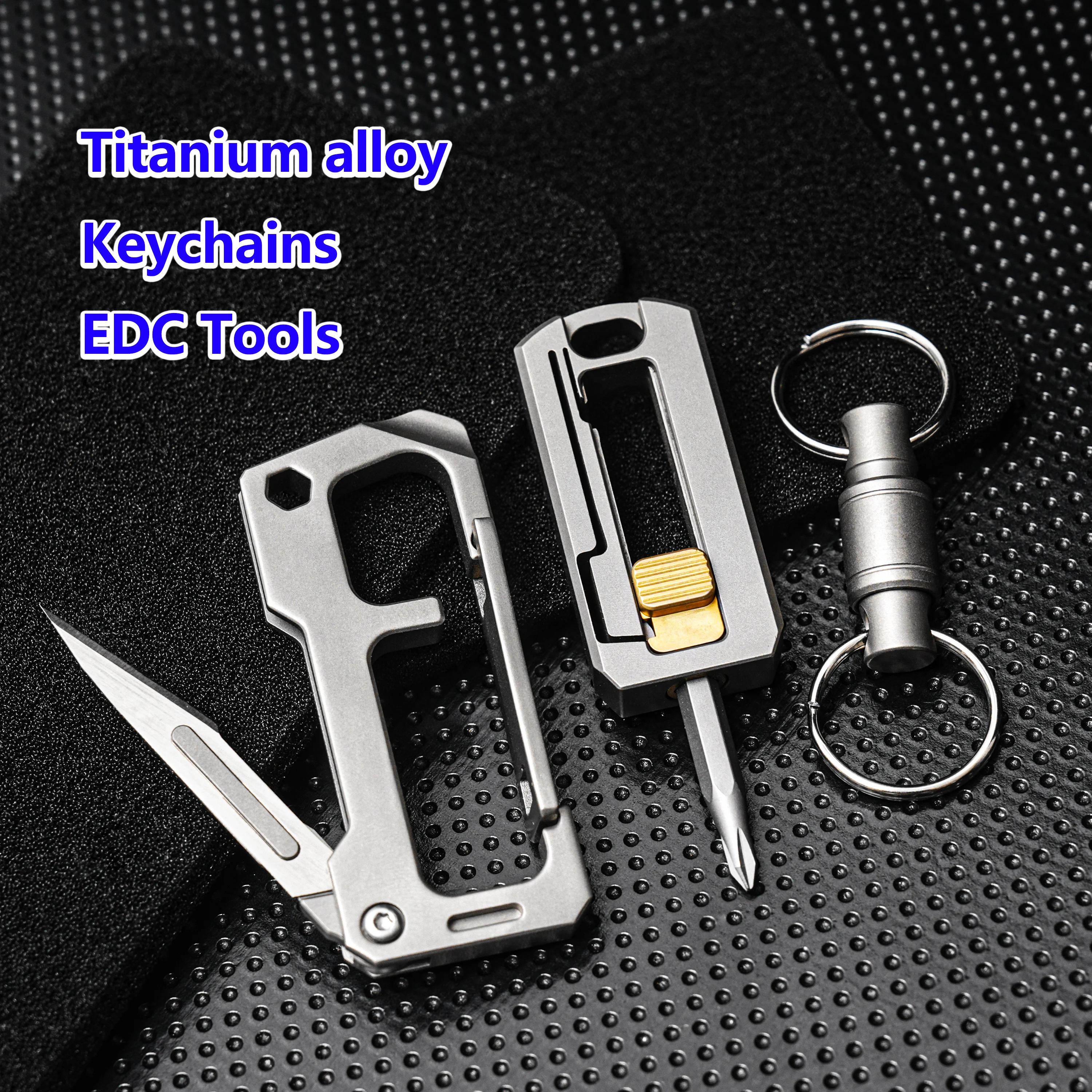 Multi-function Titanium Alloy Key Chain Bolt Driver Combination Precision Work Repair Notebook Computer Unboxing Out Paper Outdo