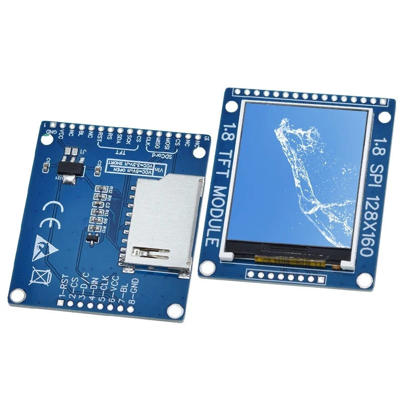 1.8 inch Full Color 128x160 SPI Full Color TFT LCD Display Module ST7735S 3.3V Replace OLED Power Supply for Arduino