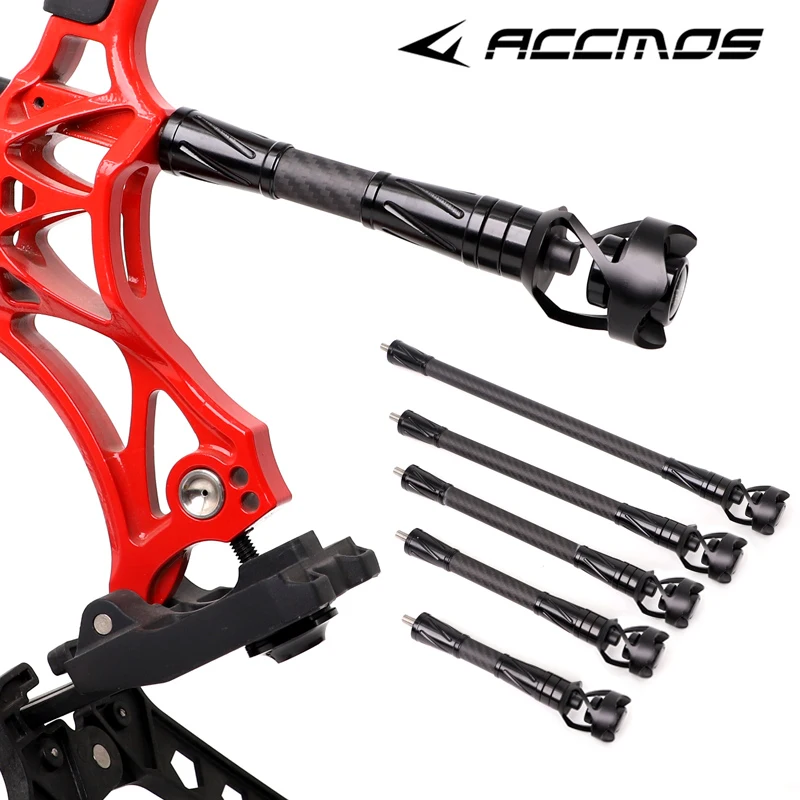 

AXION 6/8/10/12/15" Archery Bow Balance Bar Stabilizer Carbon Shock Absorber Rod Shock for Compound Bow Hunting Accessory